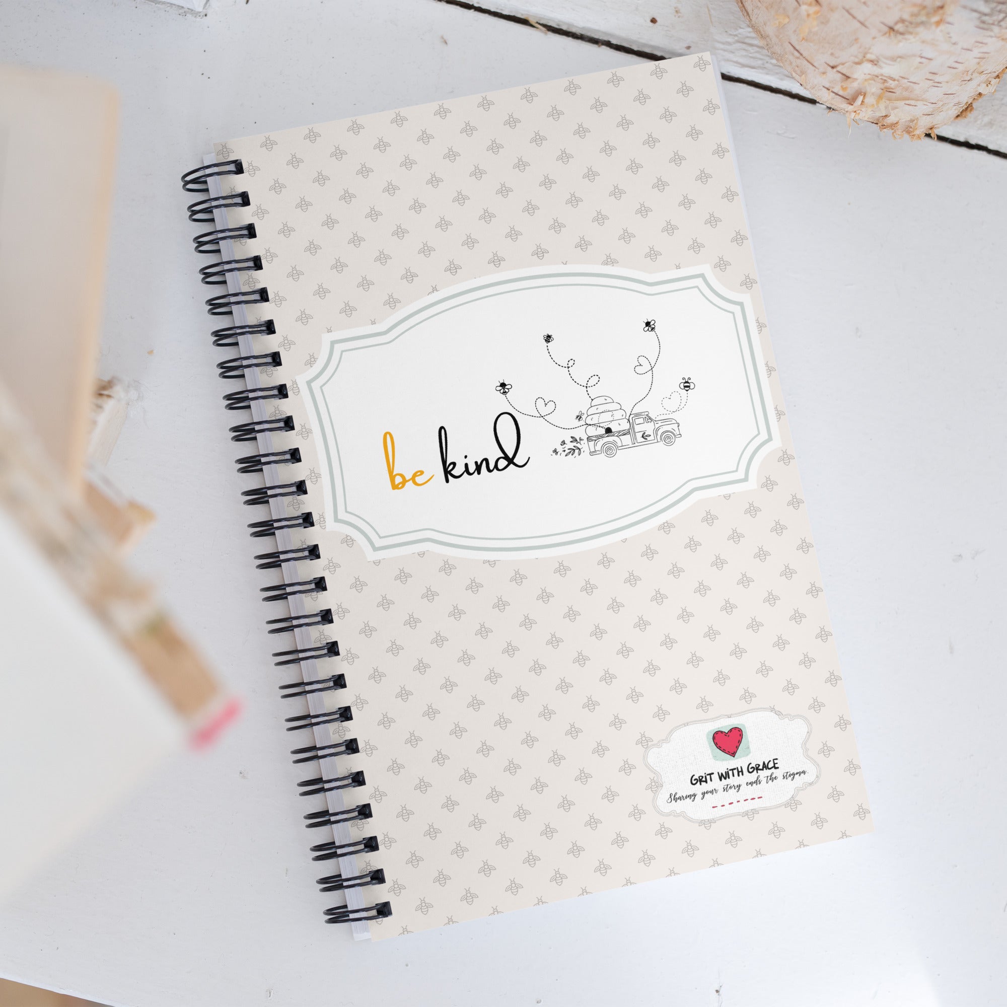 Bee Happy 'Be Kind' Inspirational Notebook