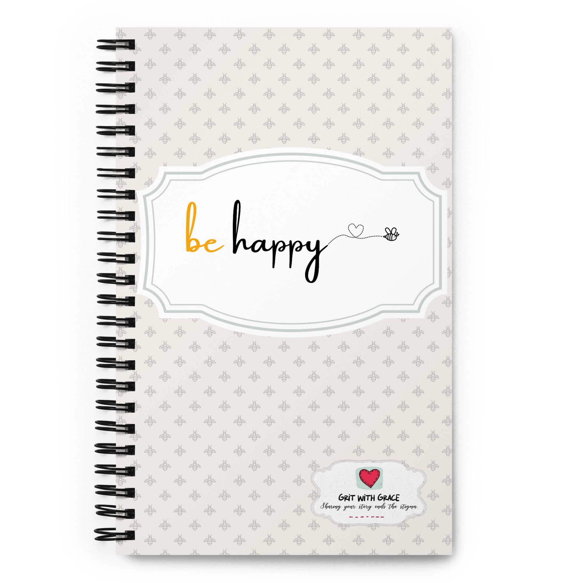 Bee Happy 'Be Happy' Inspirational Notebook