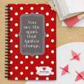 Mental Health Matters 'You are the spark that ignites change.' Spiral Notebook Inspirational Journal Wire-Bound Diary Mental Health Awareness Charity Contribution