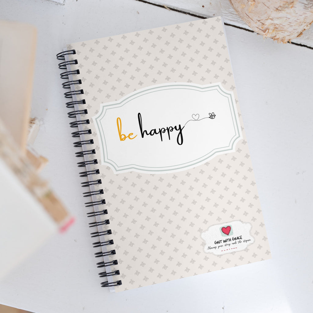 Bee Happy 'Be Happy' Inspirational Notebook