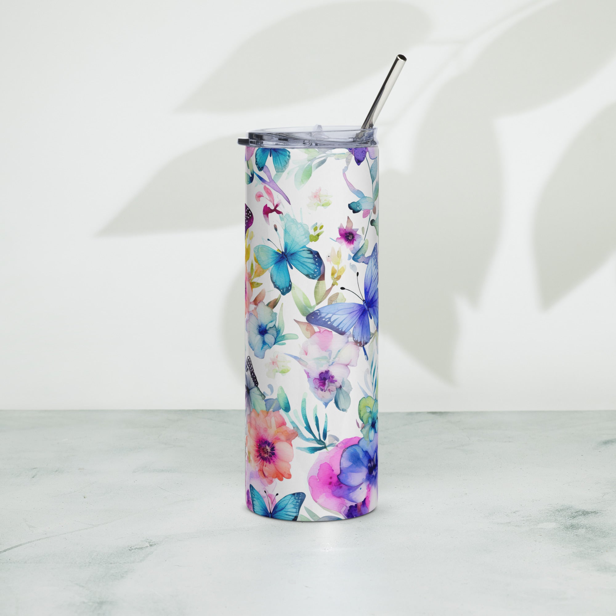 Butterfly Lover's Nature-Inspired Party Tumbler