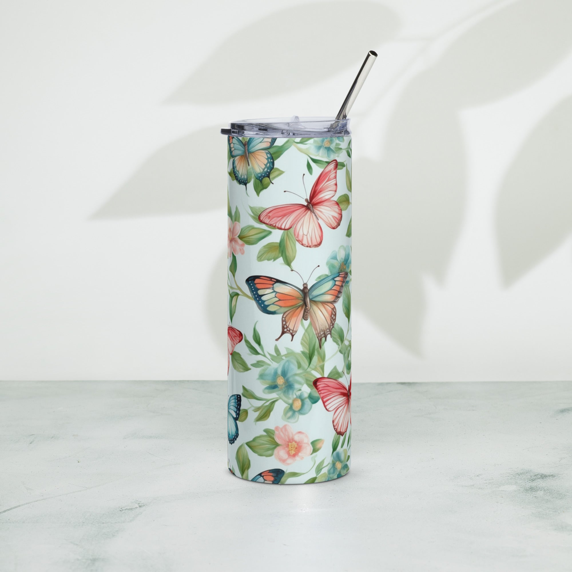 Butterfly Lover's Nature-Inspired Party Tumbler