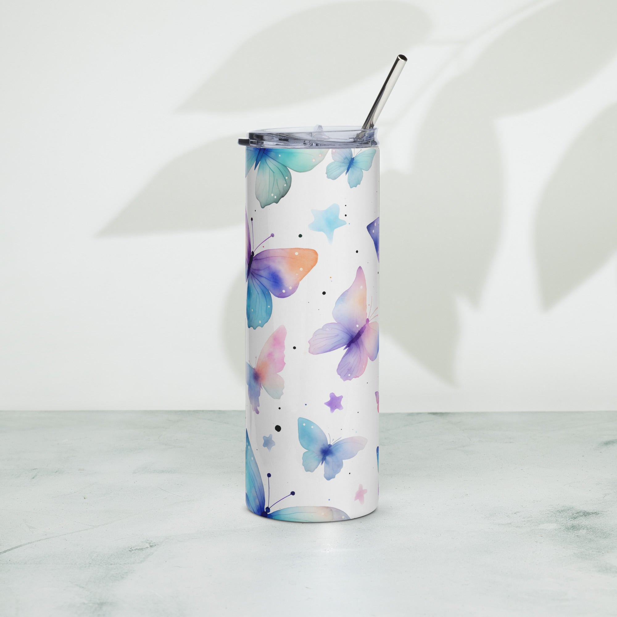Butterfly Lover's Nature-Inspired Party Tumbler