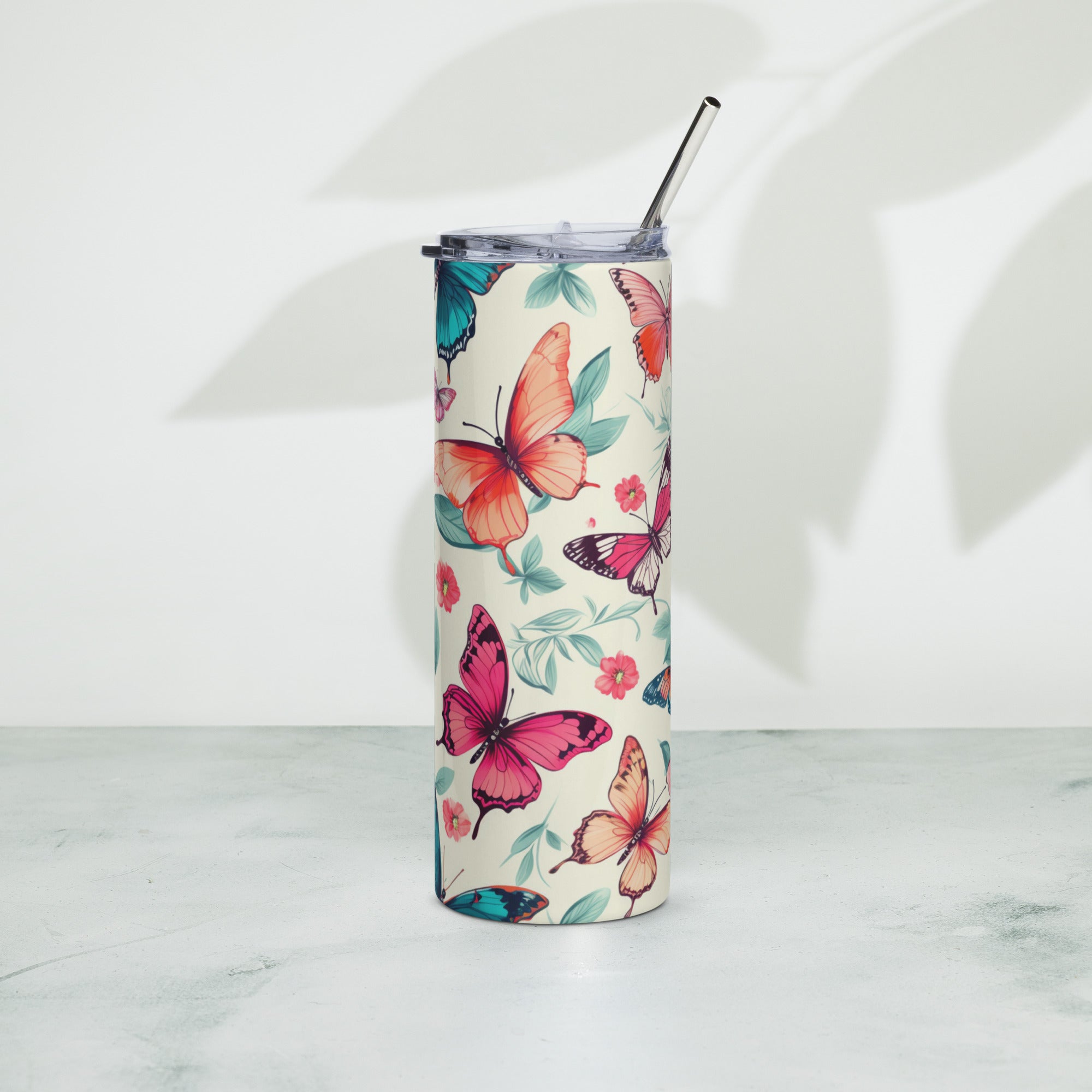 Butterfly Lover's Nature-Inspired Party Tumbler