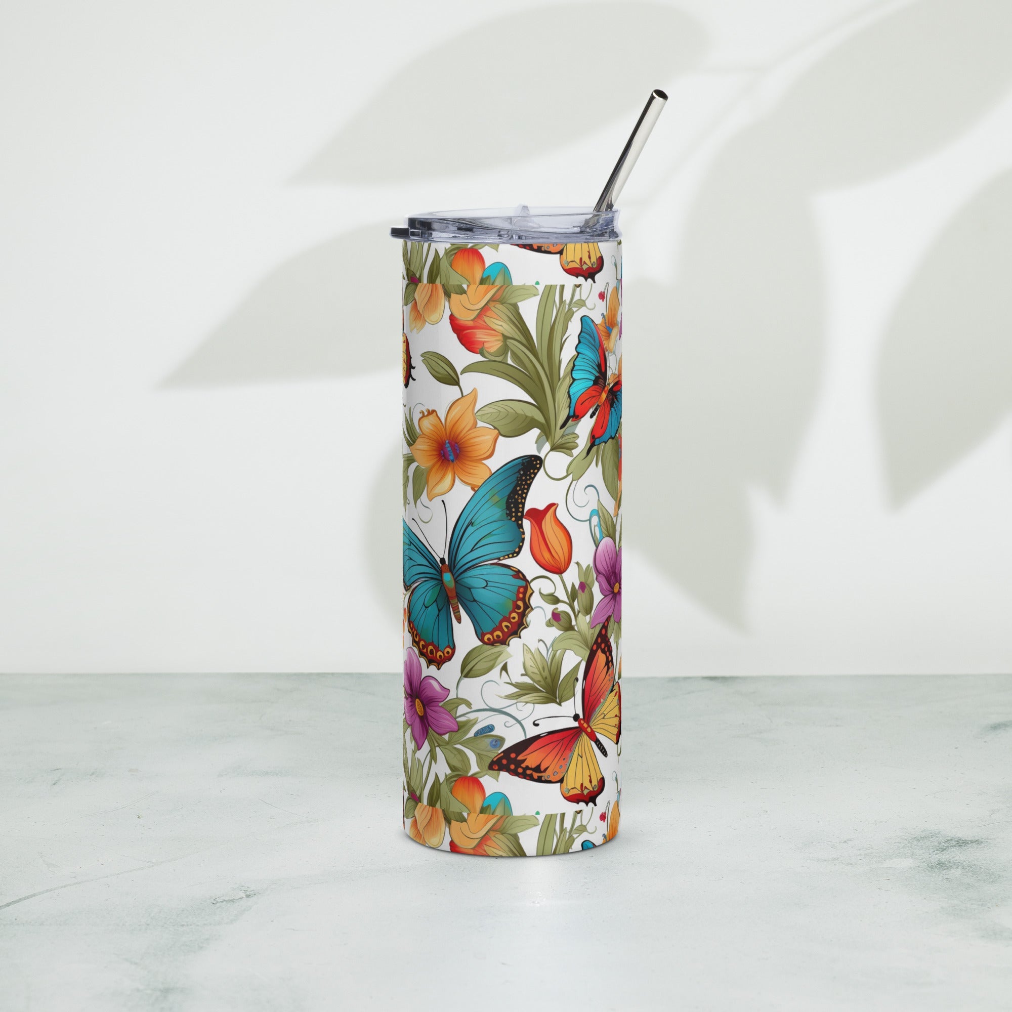 Butterfly Lover's Nature-Inspired Party Tumbler