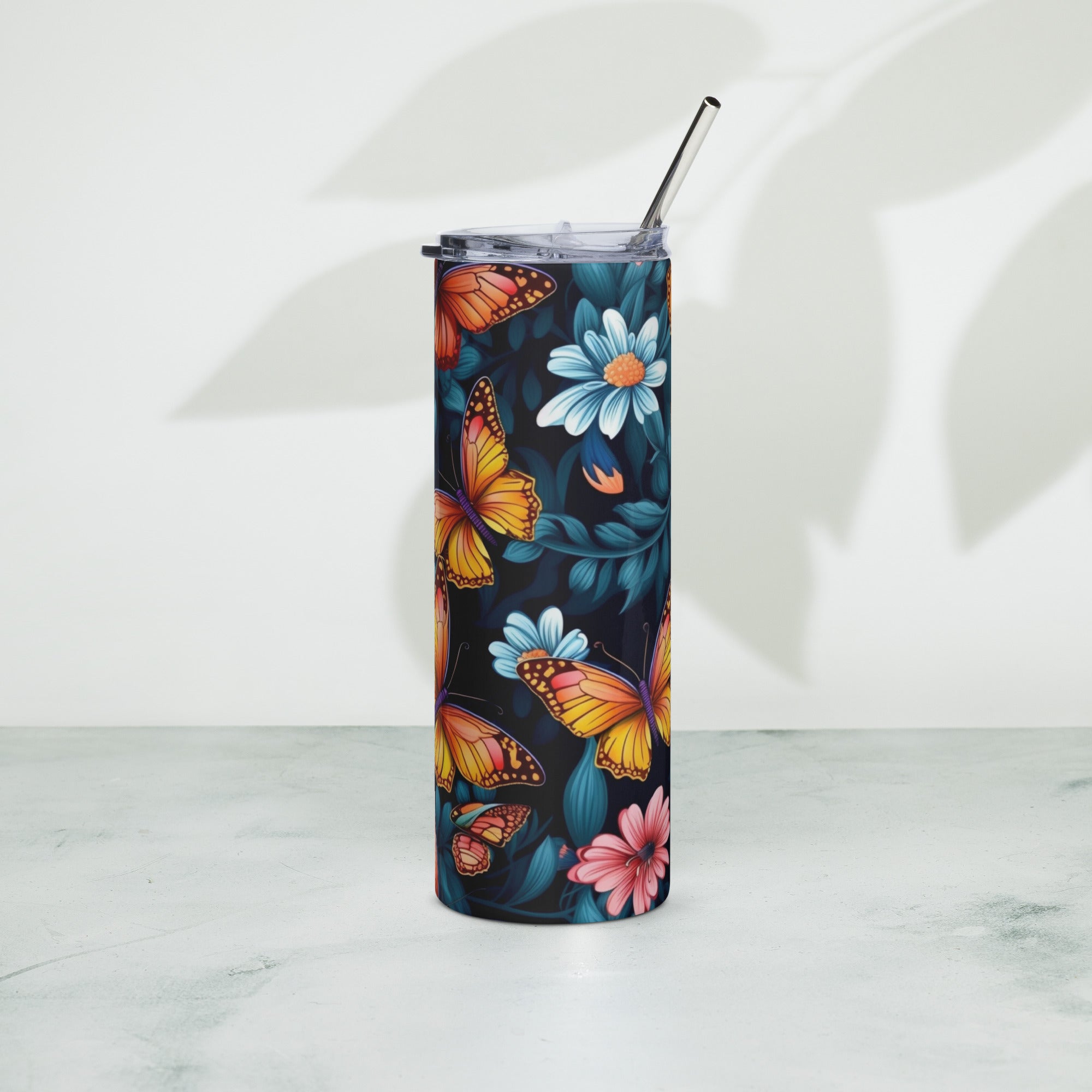 Butterfly Lover's Nature-Inspired Party Tumbler