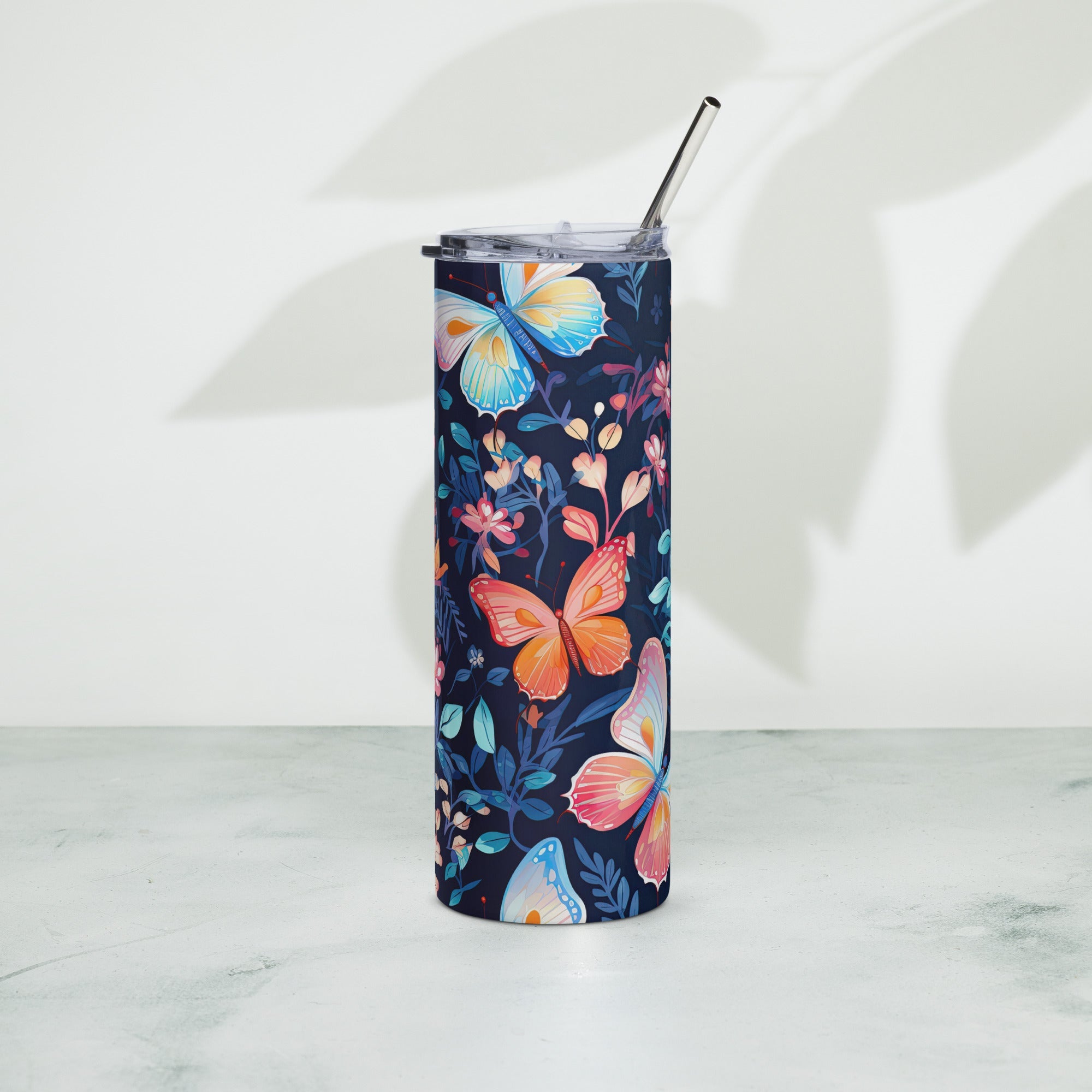 Butterfly Lover's Nature-Inspired Party Tumbler