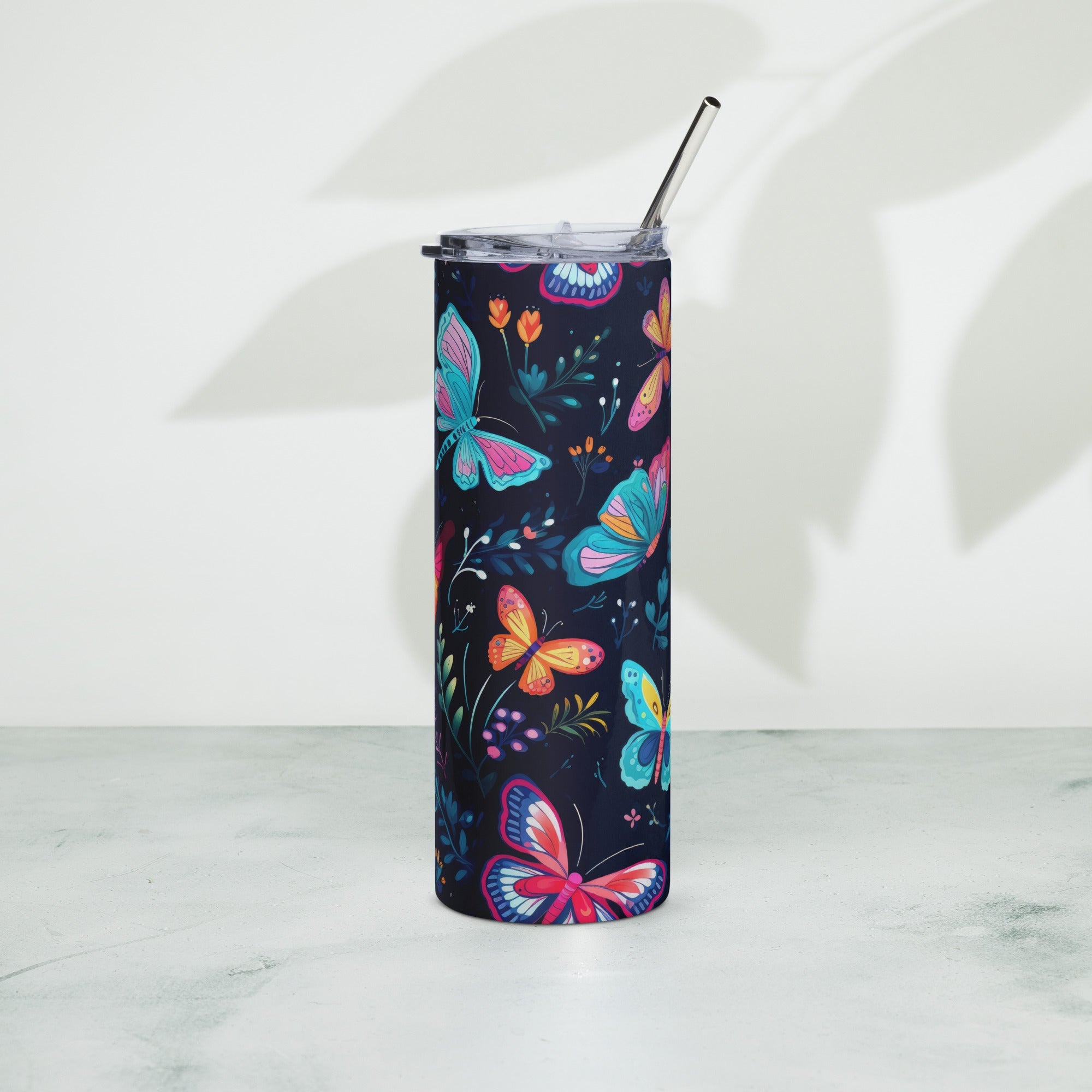 Butterfly Lover's Nature-Inspired Party Tumbler