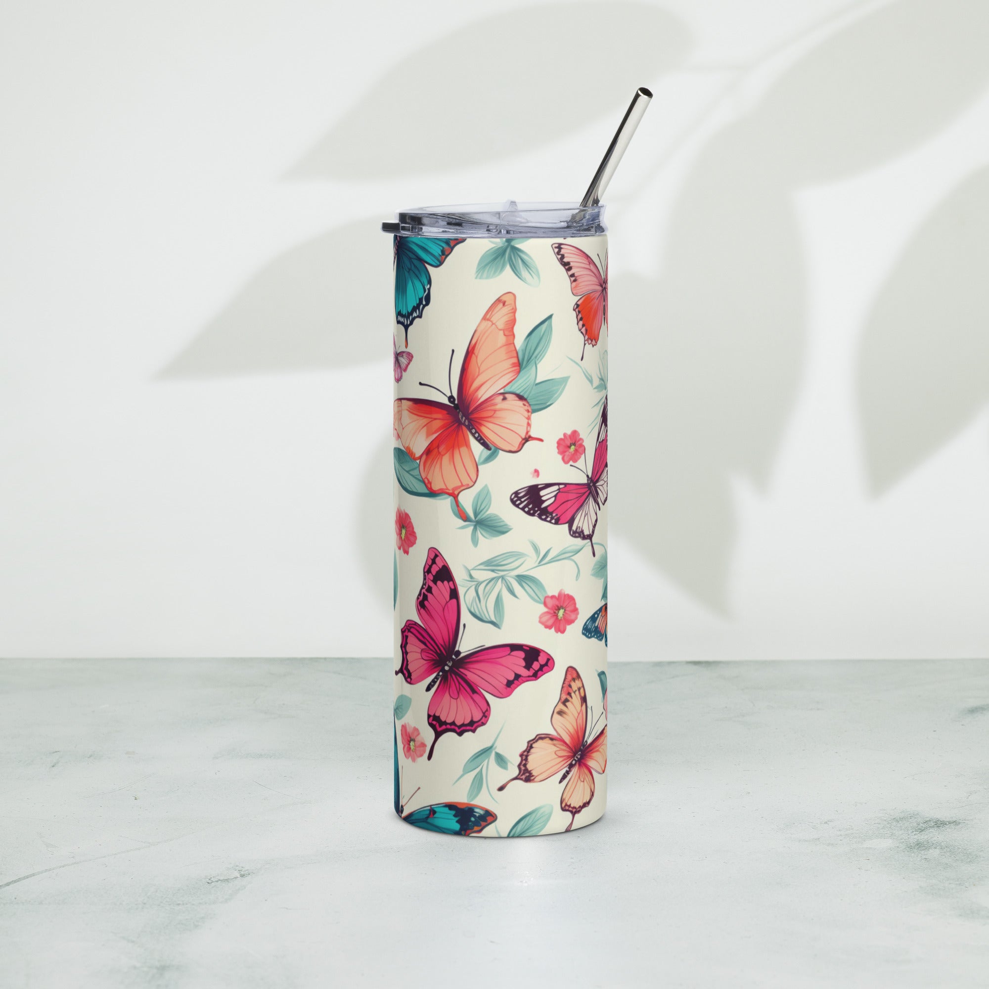 Butterfly Lover's Nature-Inspired Party Tumbler