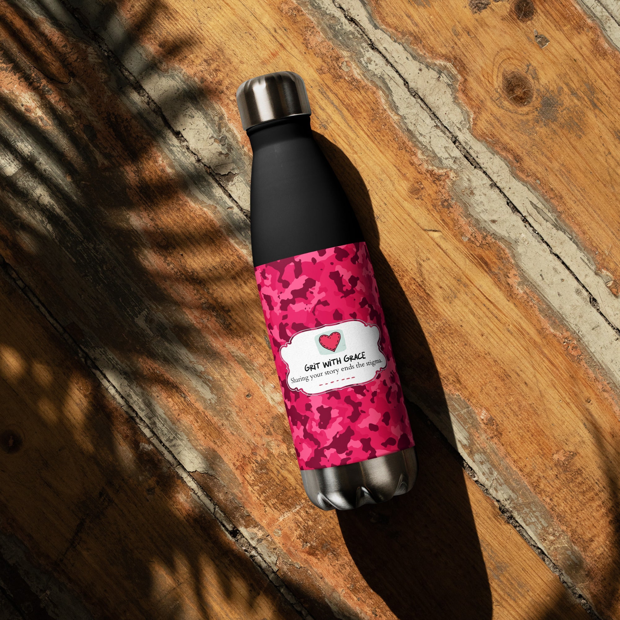 Army Enthusiast Camouflage Steel Water Bottle