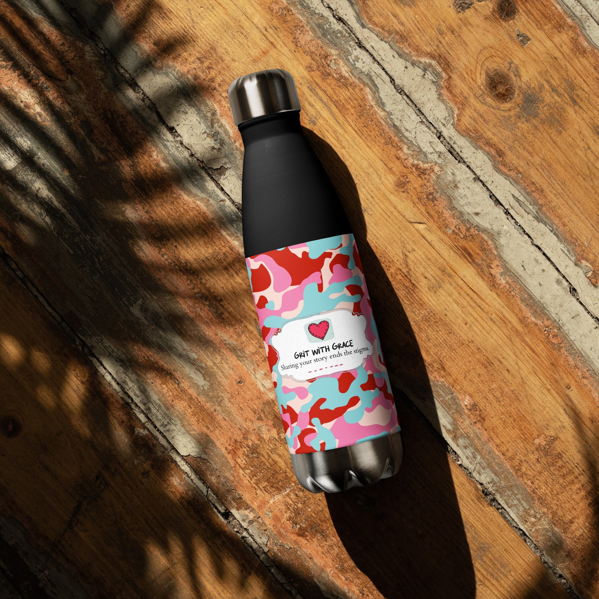Army Enthusiast Camouflage Steel Water Bottle