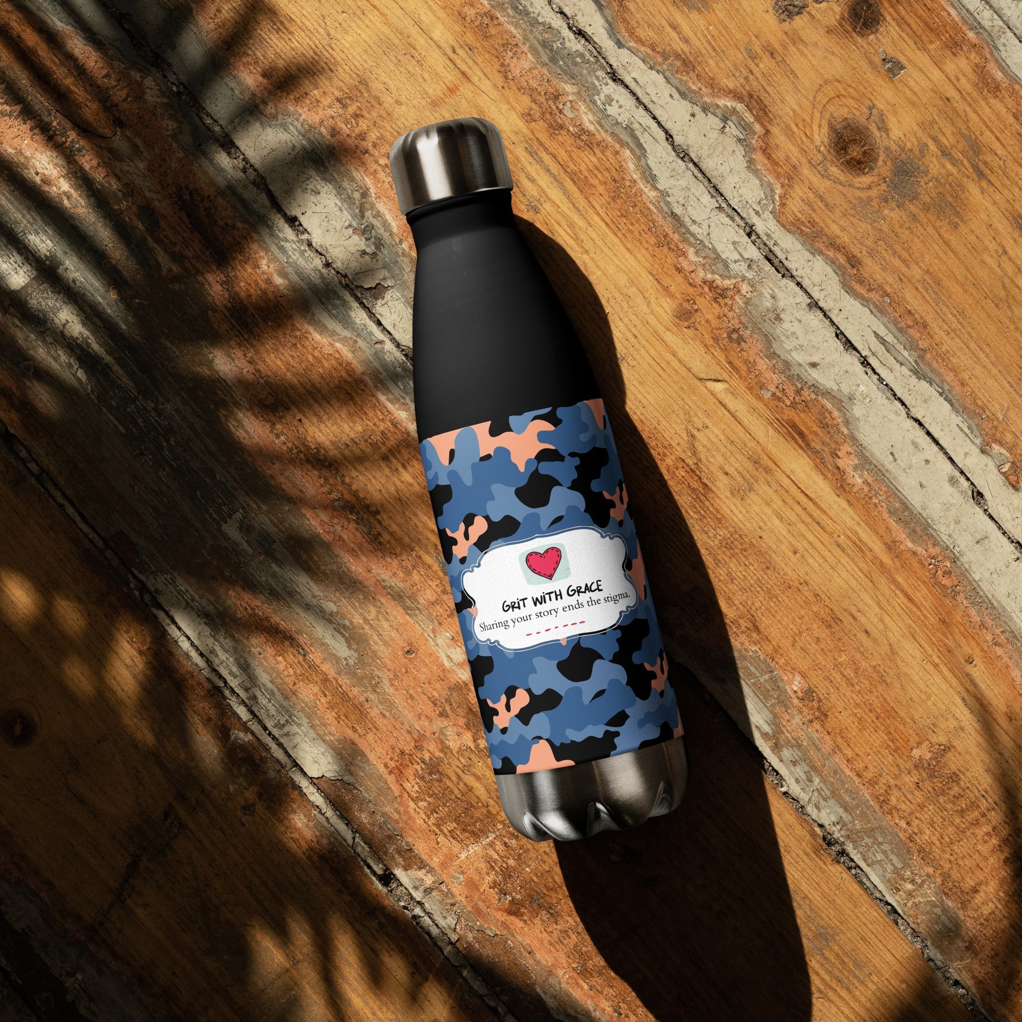 Army Enthusiast Camouflage Steel Water Bottle