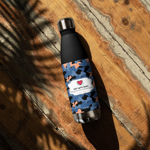 Army Enthusiast Camouflage Steel Water Bottle