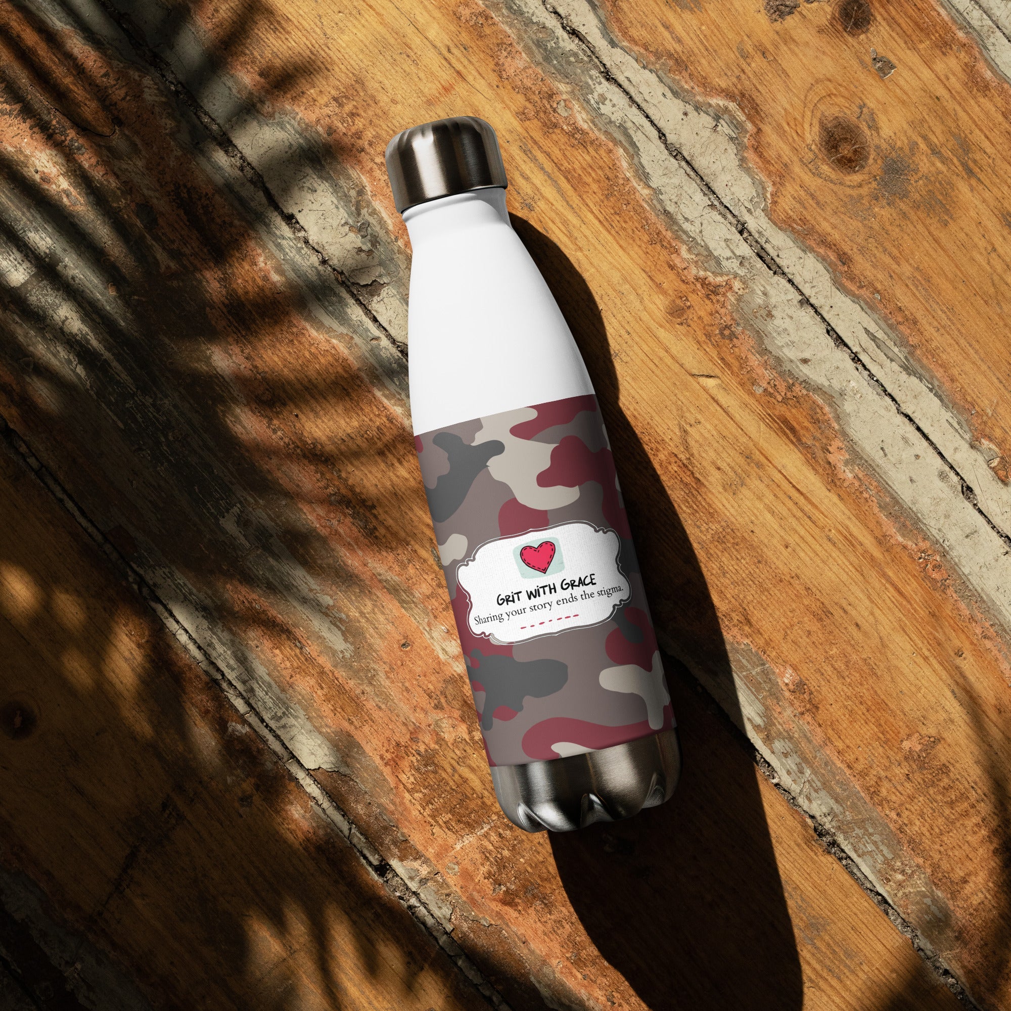 Army Enthusiast Camouflage Steel Water Bottle