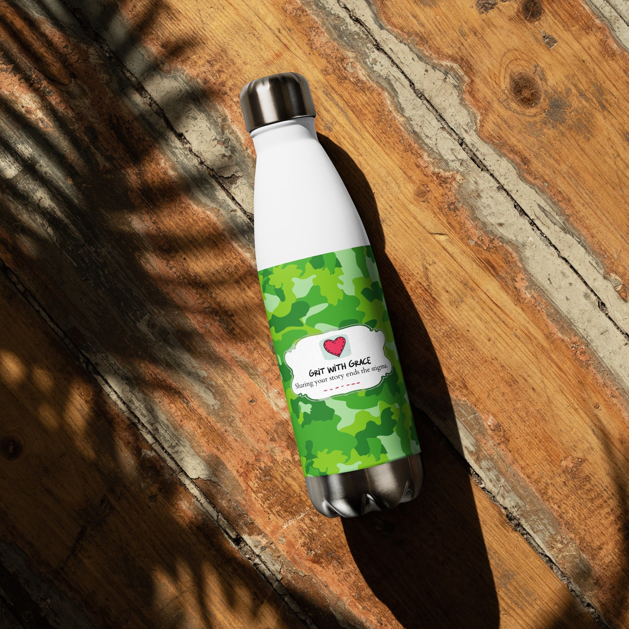 Army Enthusiast Camouflage Steel Water Bottle