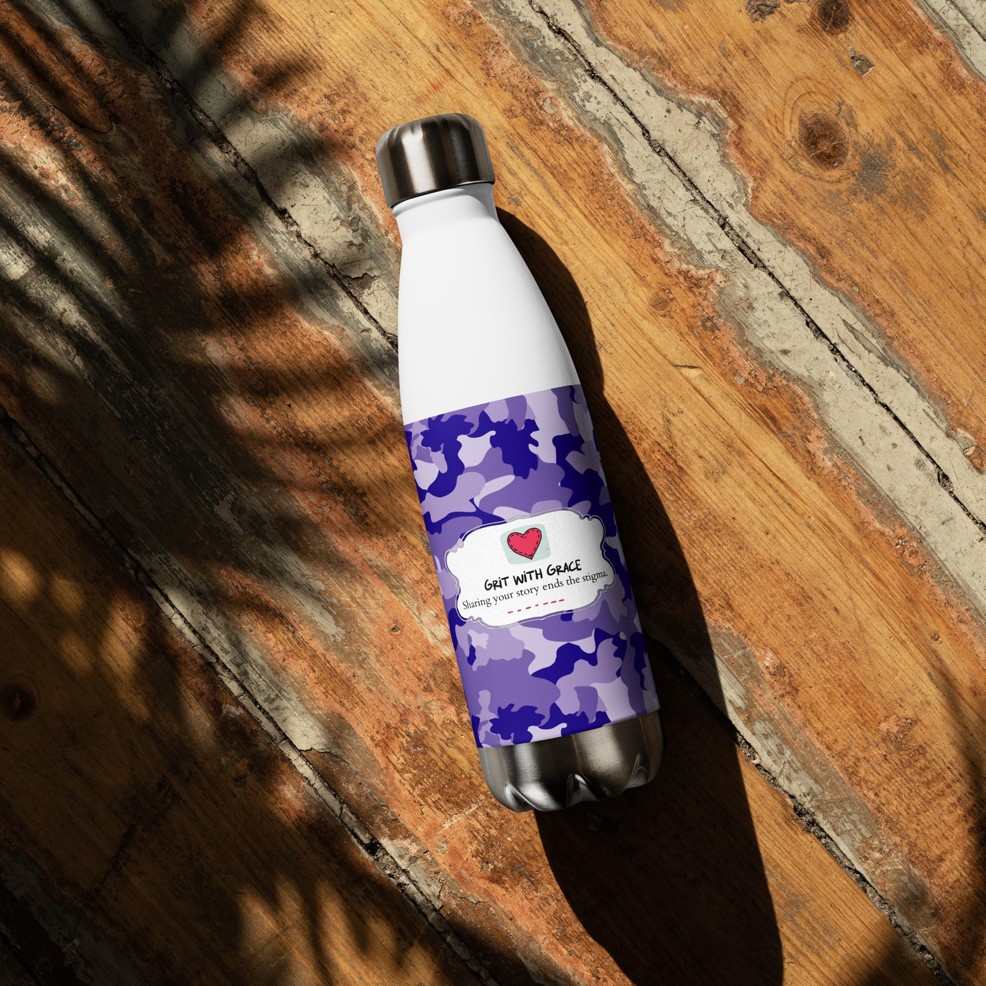 Army Enthusiast Camouflage Steel Water Bottle