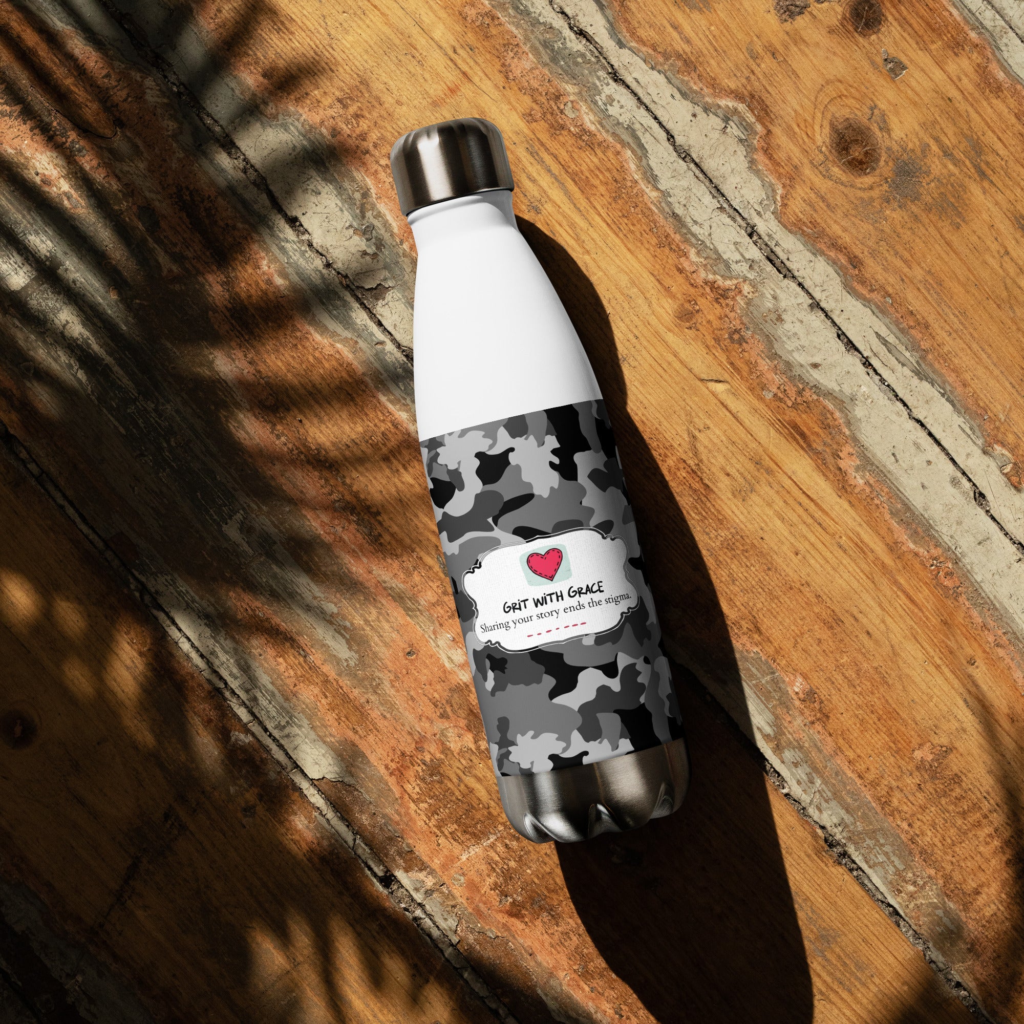 Army Enthusiast Camouflage Steel Water Bottle