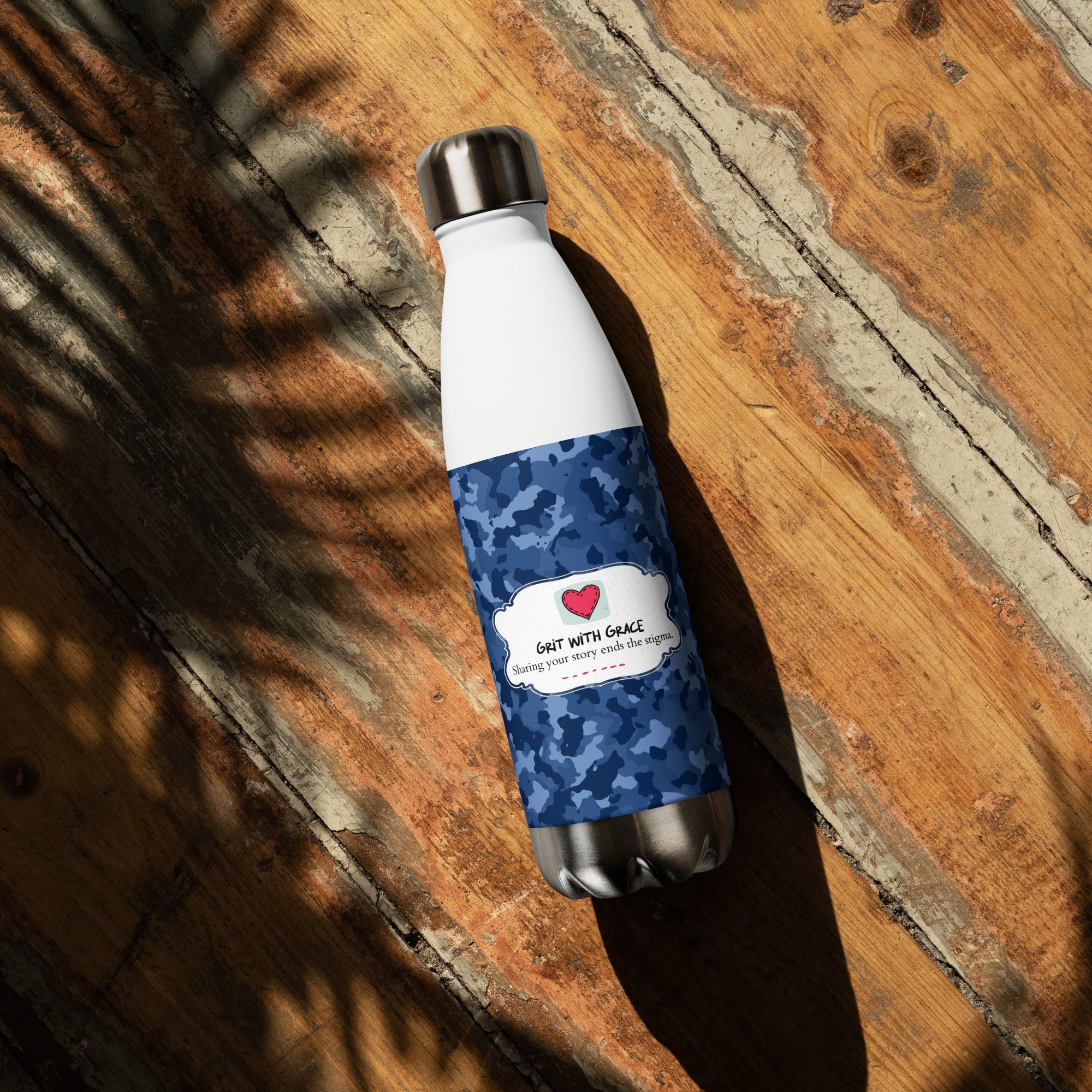 Army Enthusiast Camouflage Steel Water Bottle