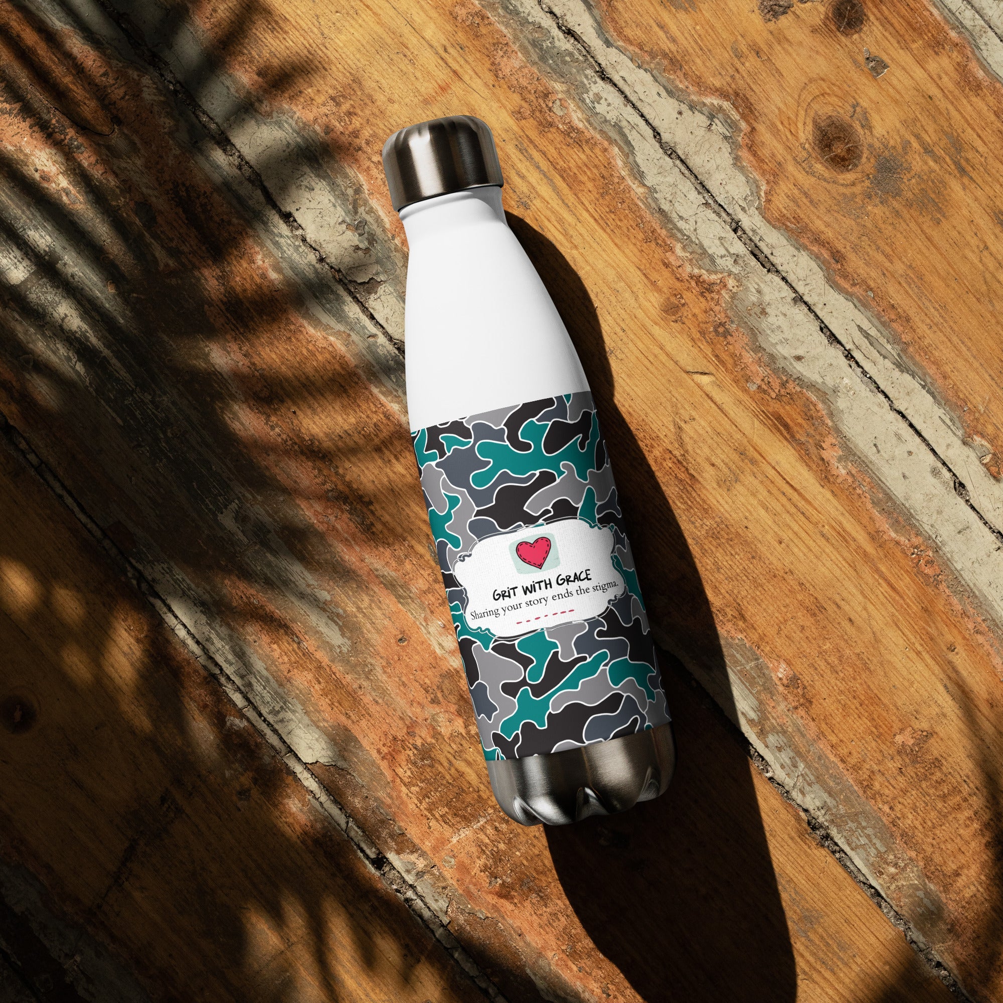 Army Enthusiast Camouflage Steel Water Bottle
