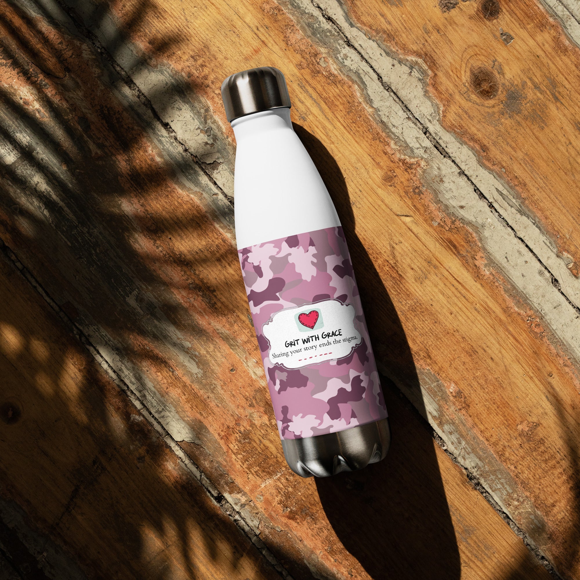 Army Enthusiast Camouflage Steel Water Bottle
