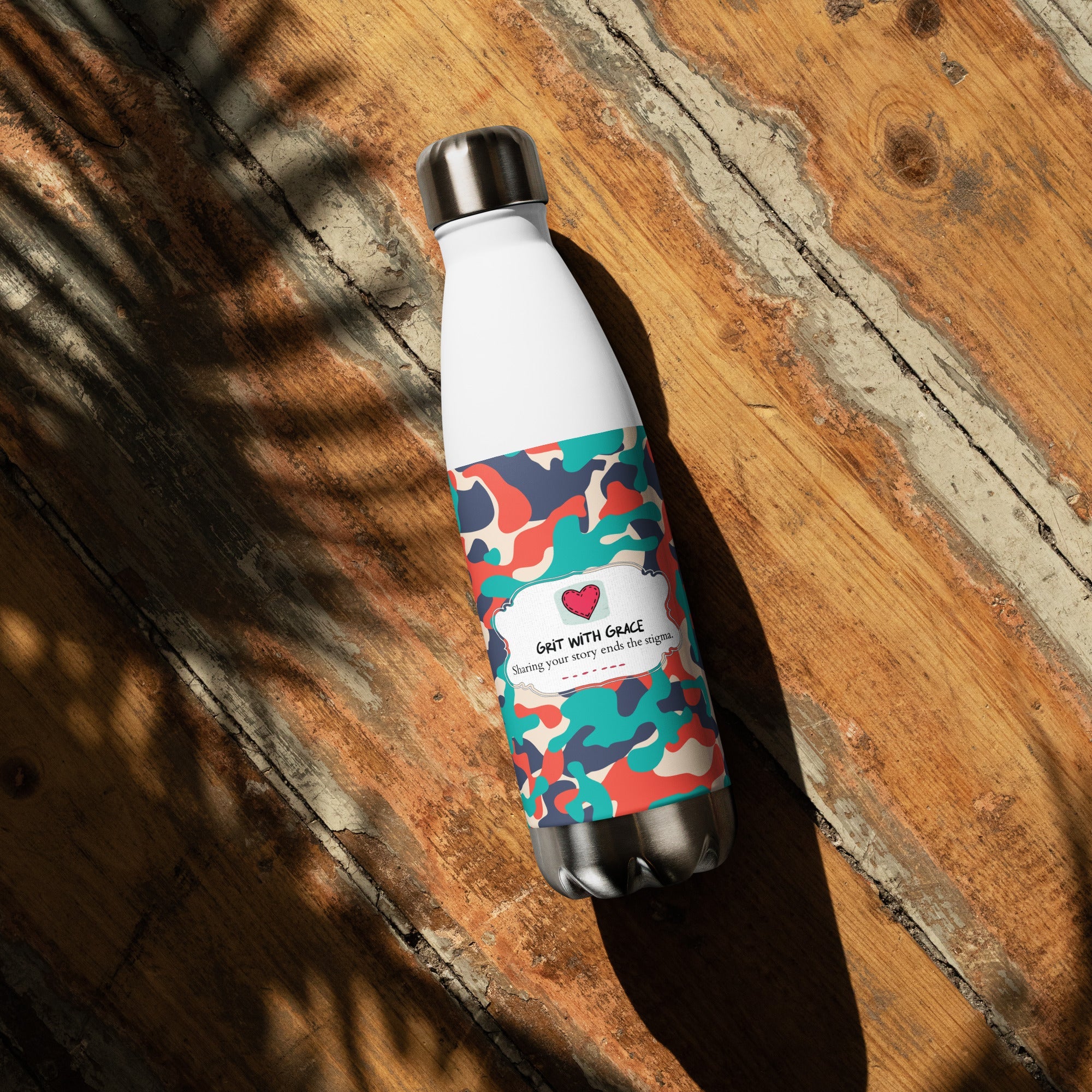 Army Enthusiast Camouflage Steel Water Bottle