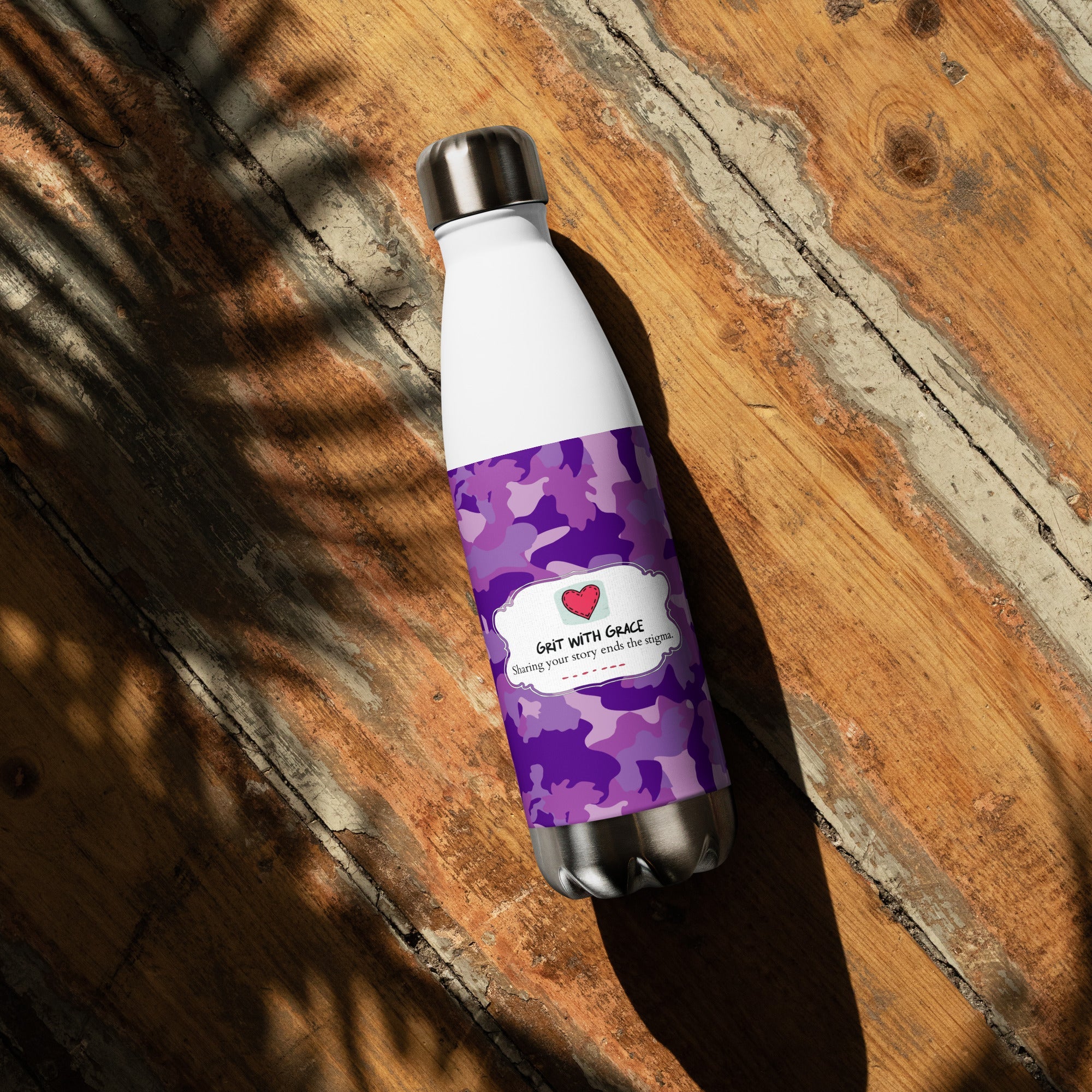 Army Enthusiast Camouflage Steel Water Bottle