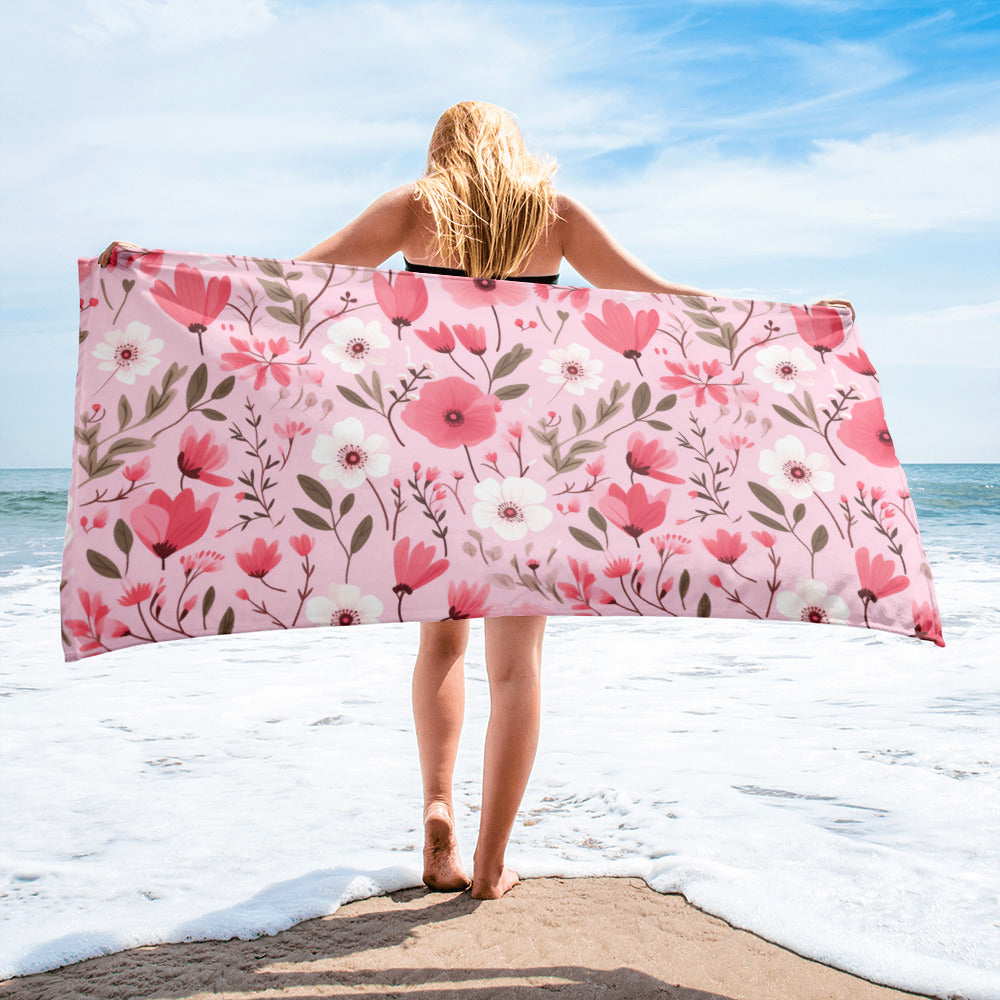 Floral Lover's Blossoming Bath Towel