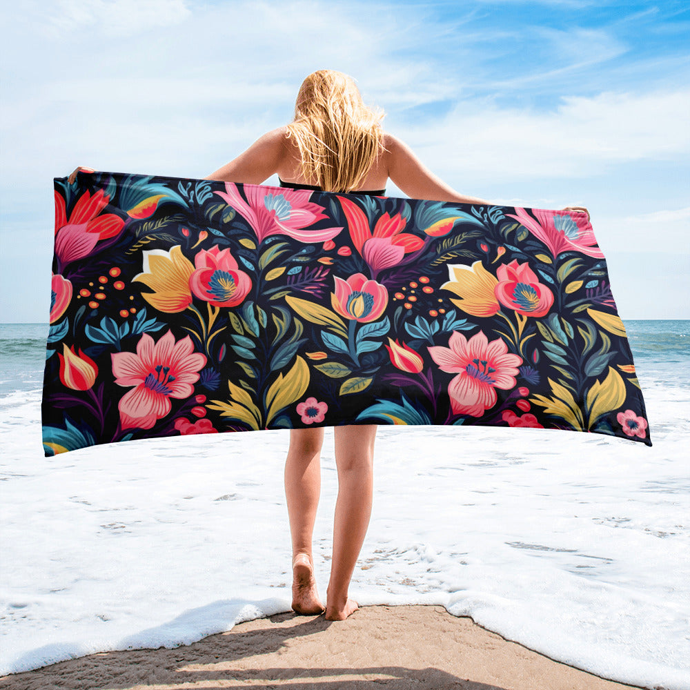 Floral Lover's Blossoming Bath Towel