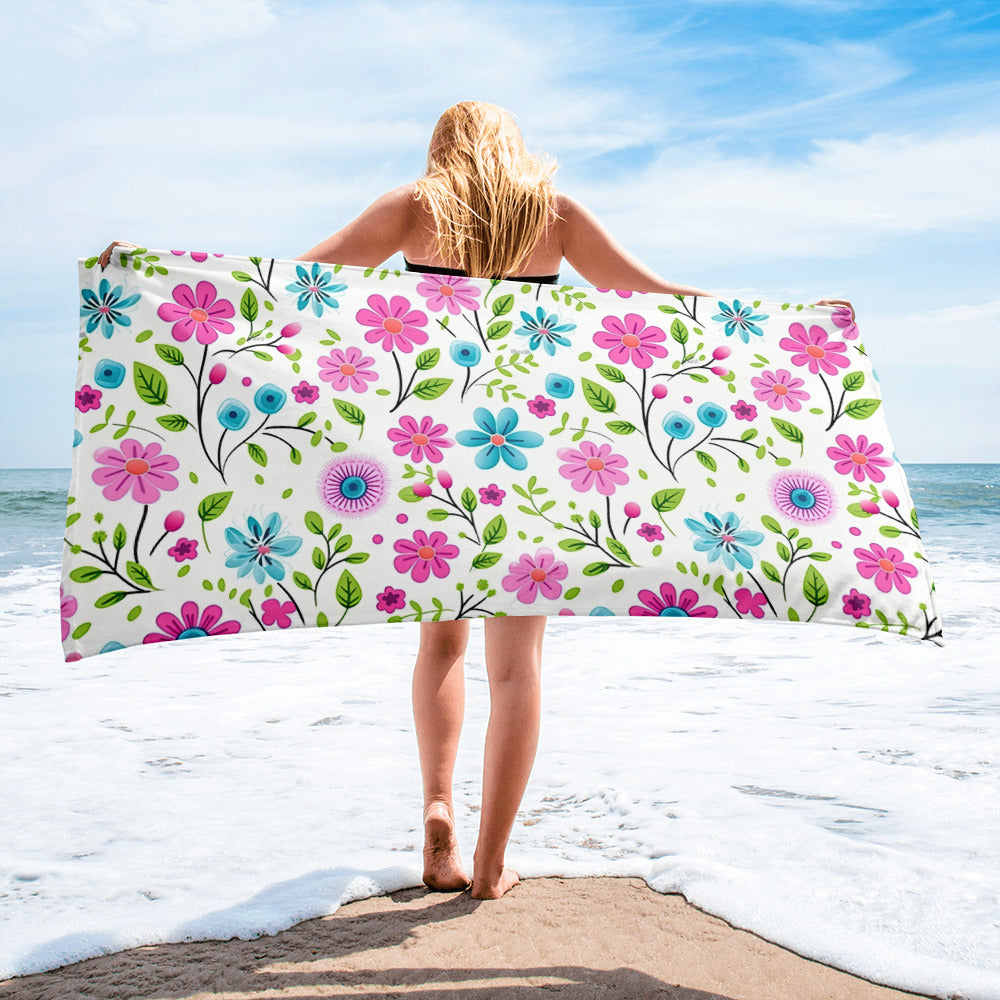 Floral Lover's Blossoming Bath Towel