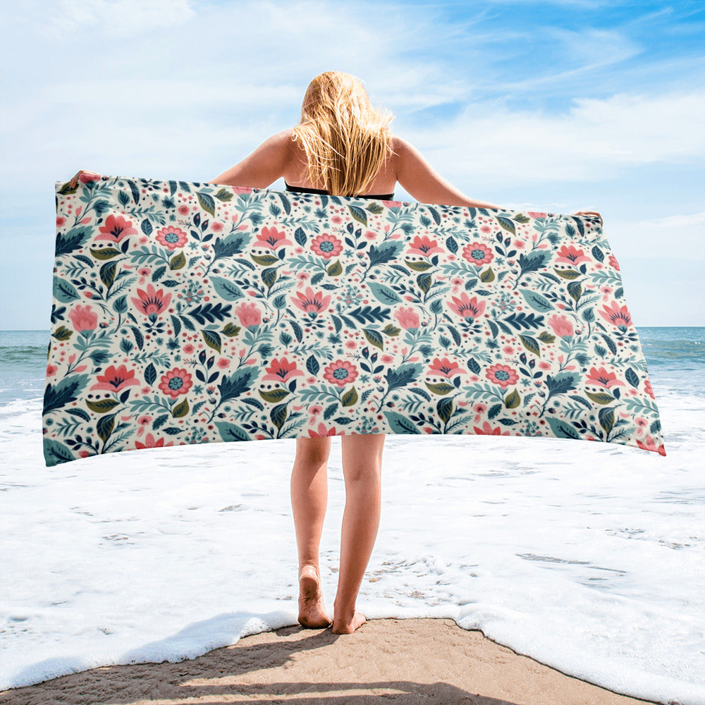 Floral Lover's Blossoming Bath Towel
