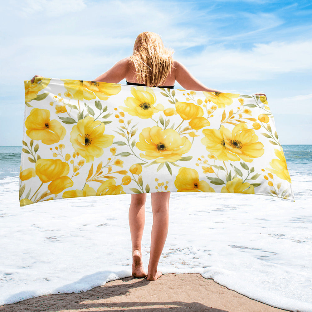 Floral Lover's Blossoming Bath Towel