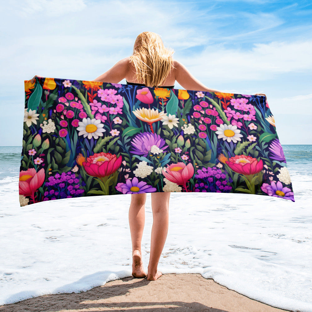 Floral Lover's Blossoming Bath Towel