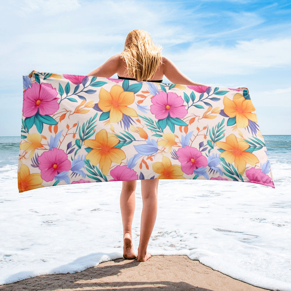 Floral Lover's Blossoming Bath Towel