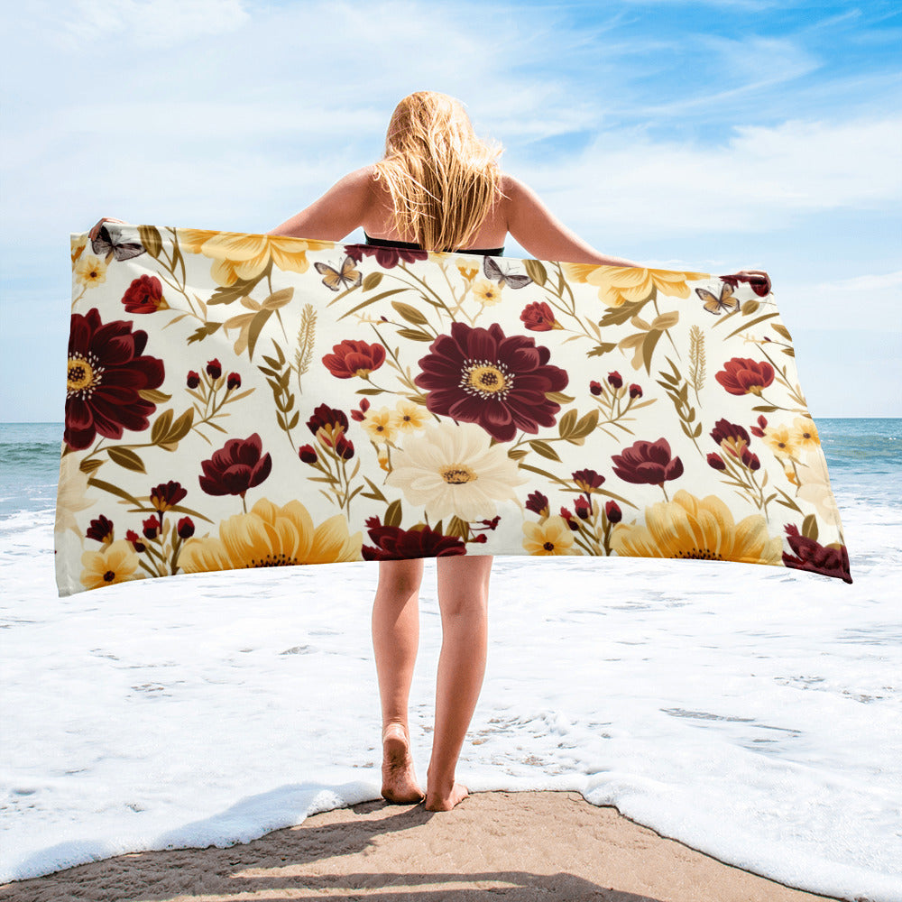 Floral Lover's Blossoming Bath Towel