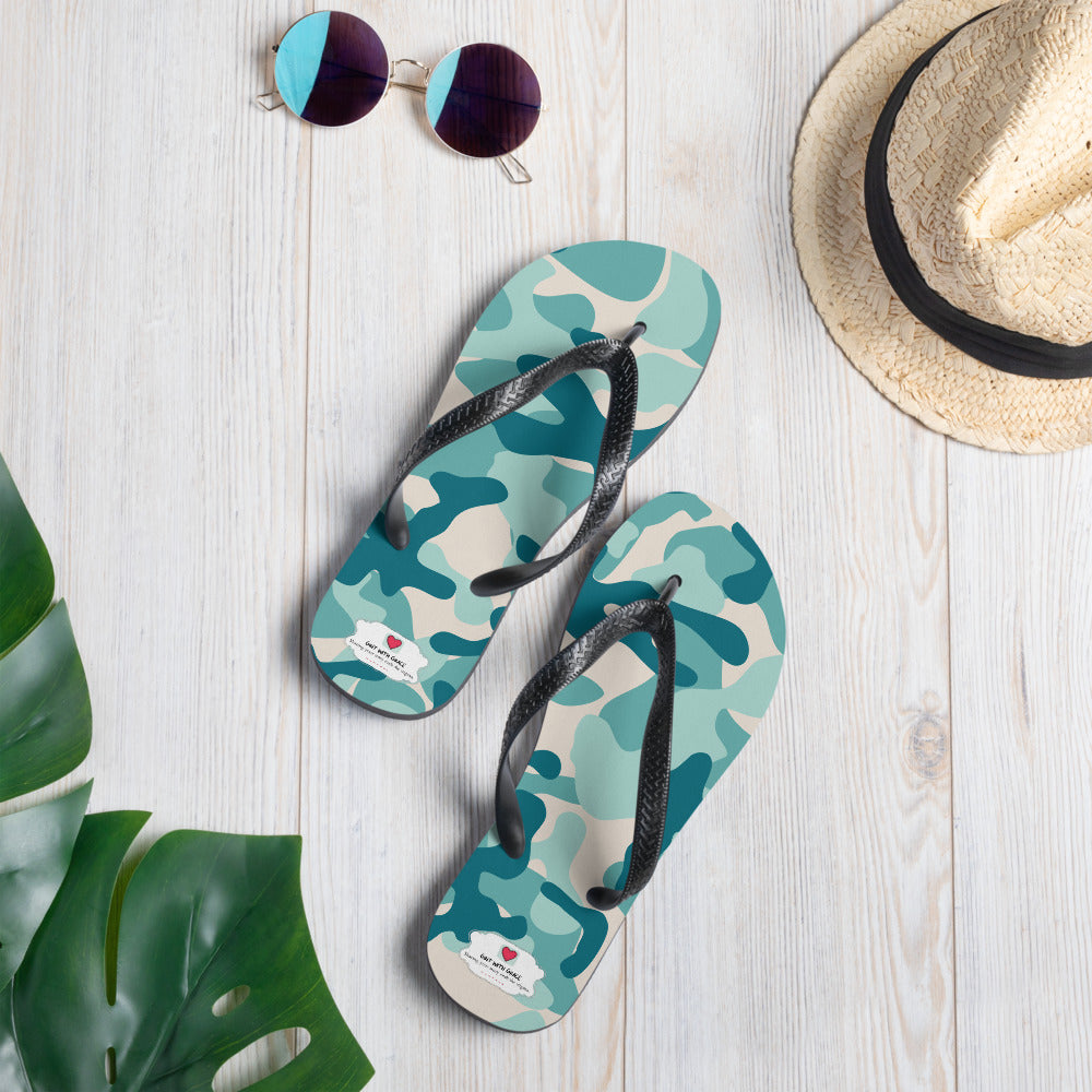 Army Enthusiast Camouflage Flip Flops
