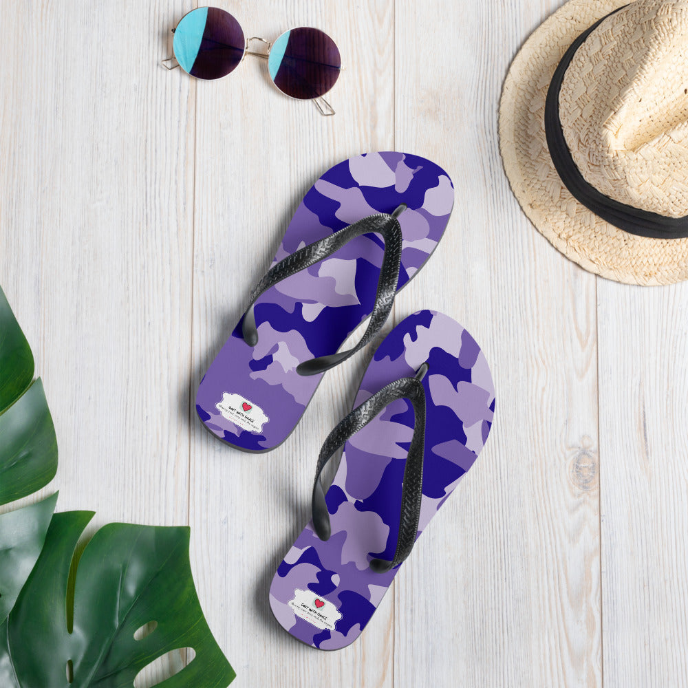 Army Enthusiast Camouflage Flip Flops