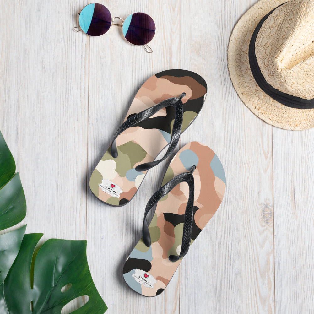 Army Enthusiast Camouflage Flip Flops
