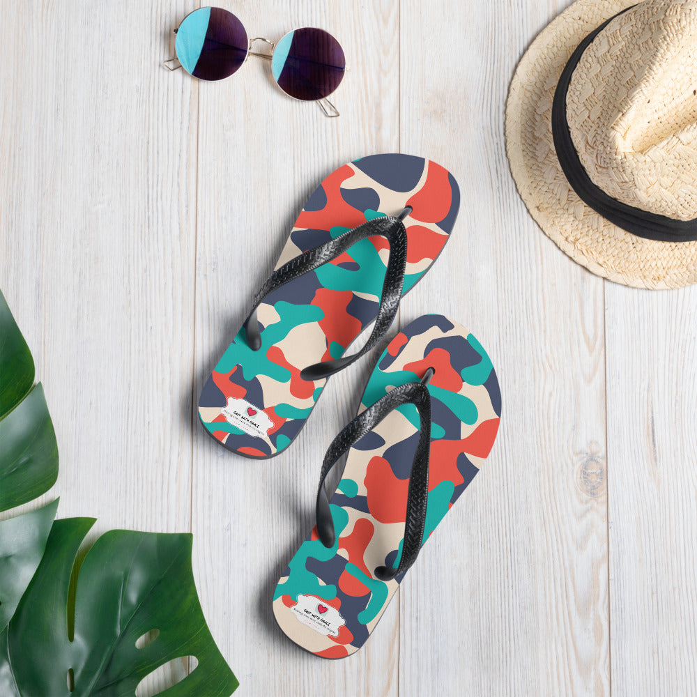 Army Enthusiast Camouflage Flip Flops