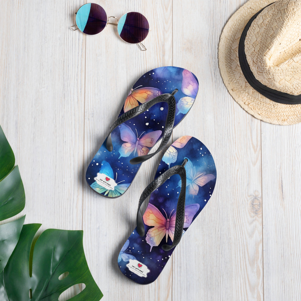 Butterfly Lover's Comfortable Yet Stylish Beach Flip Flops