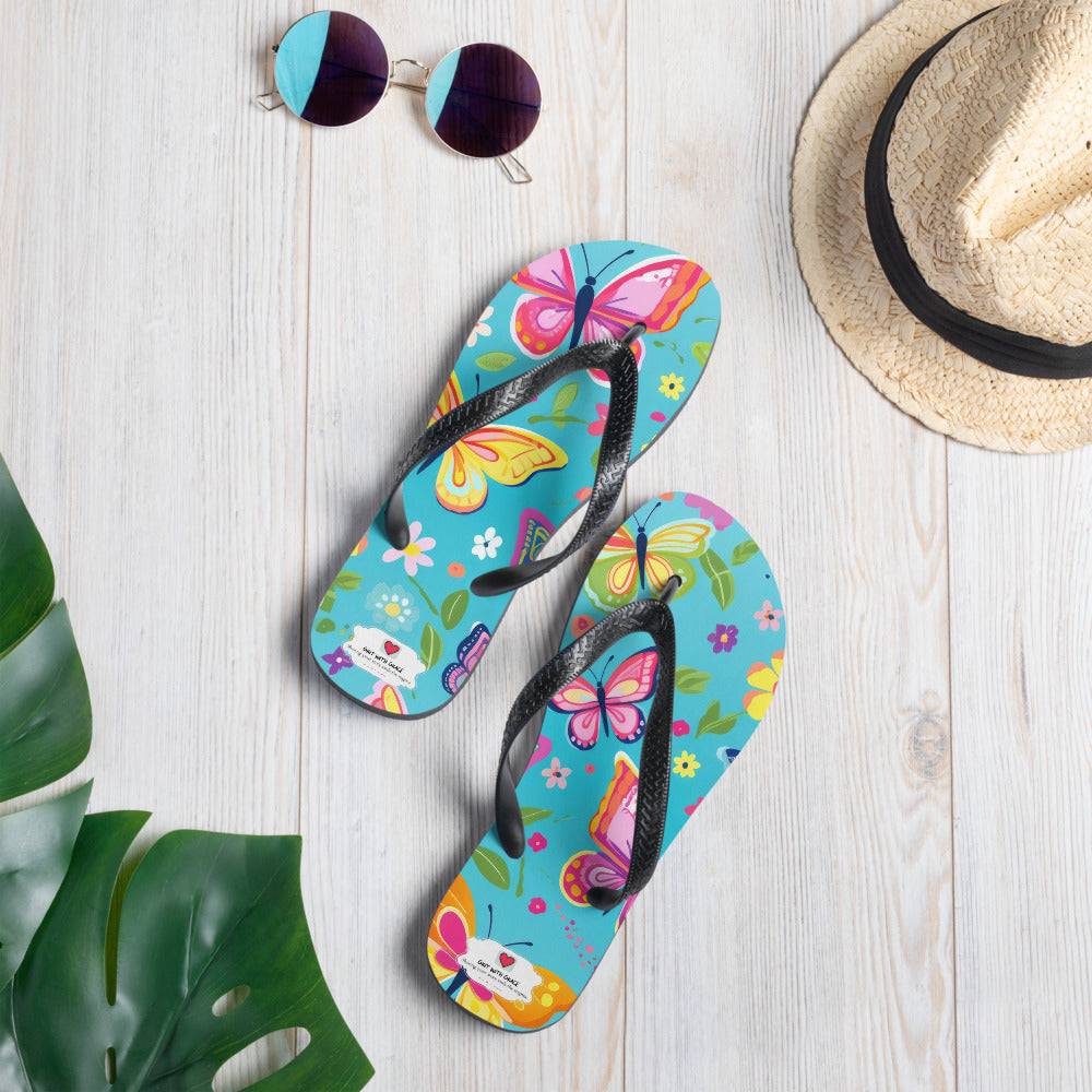 Butterfly Lover's Comfortable Yet Stylish Beach Flip Flops