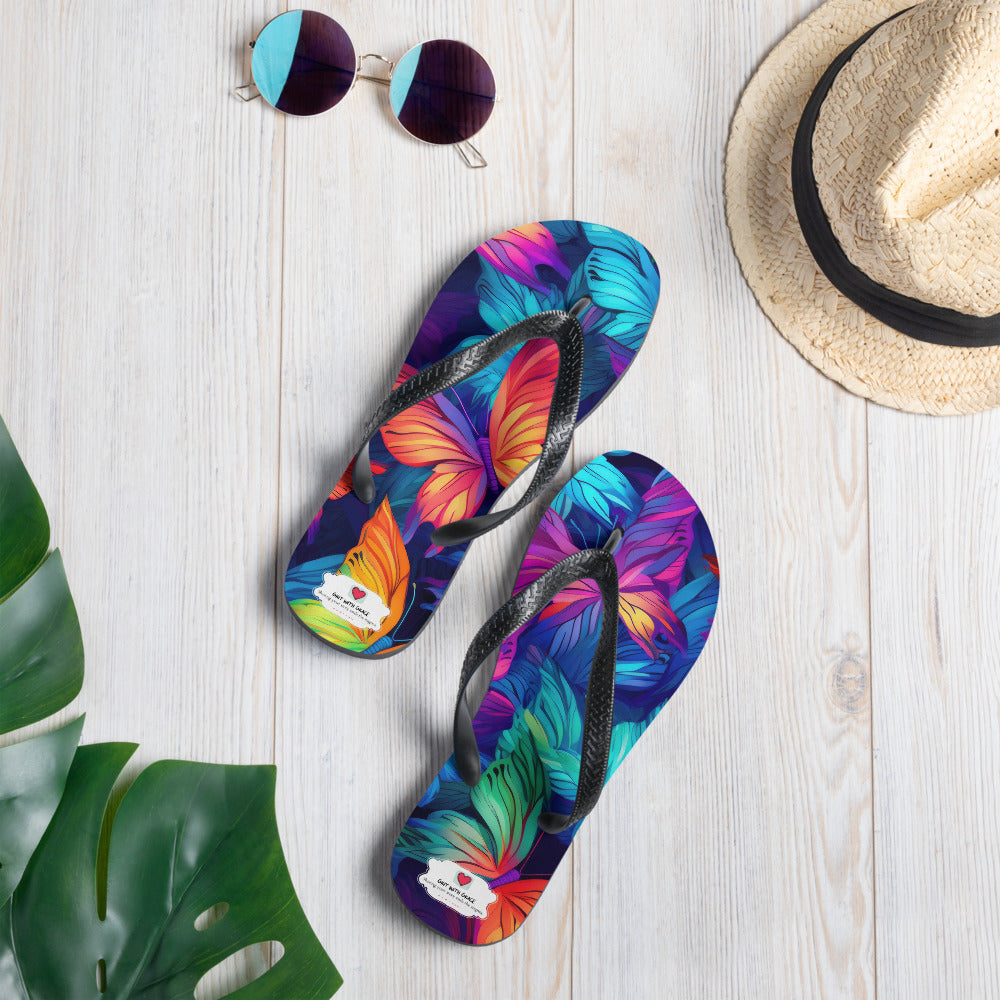Butterfly Lover's Comfortable Yet Stylish Beach Flip Flops
