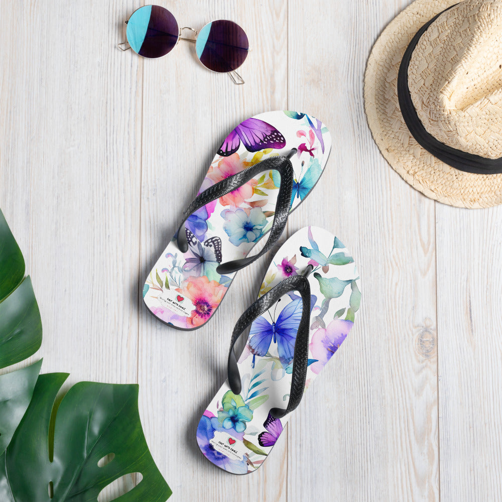 Butterfly Lover's Comfortable Yet Stylish Beach Flip Flops
