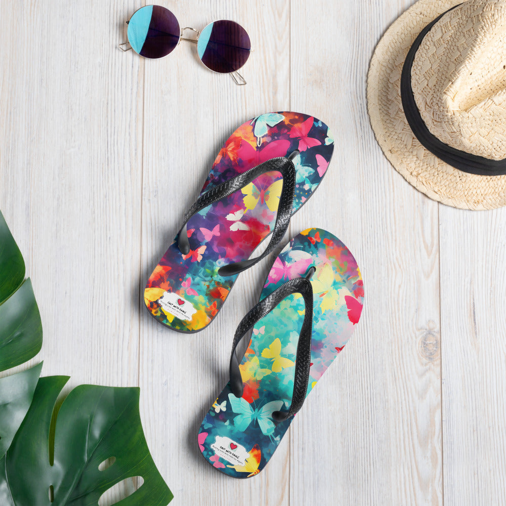 Butterfly Lover's Comfortable Yet Stylish Beach Flip Flops