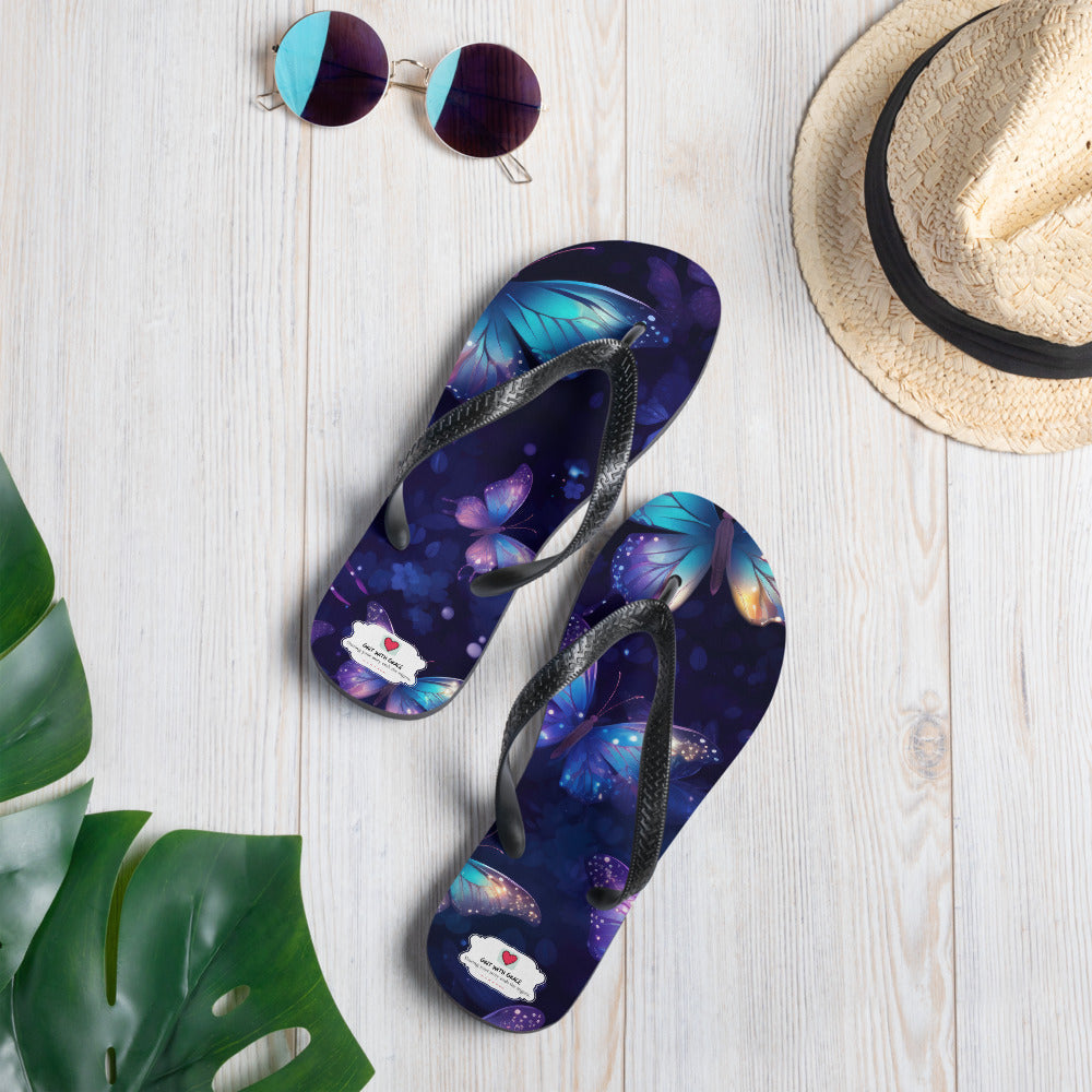 Butterfly Lover's Comfortable Yet Stylish Beach Flip Flops