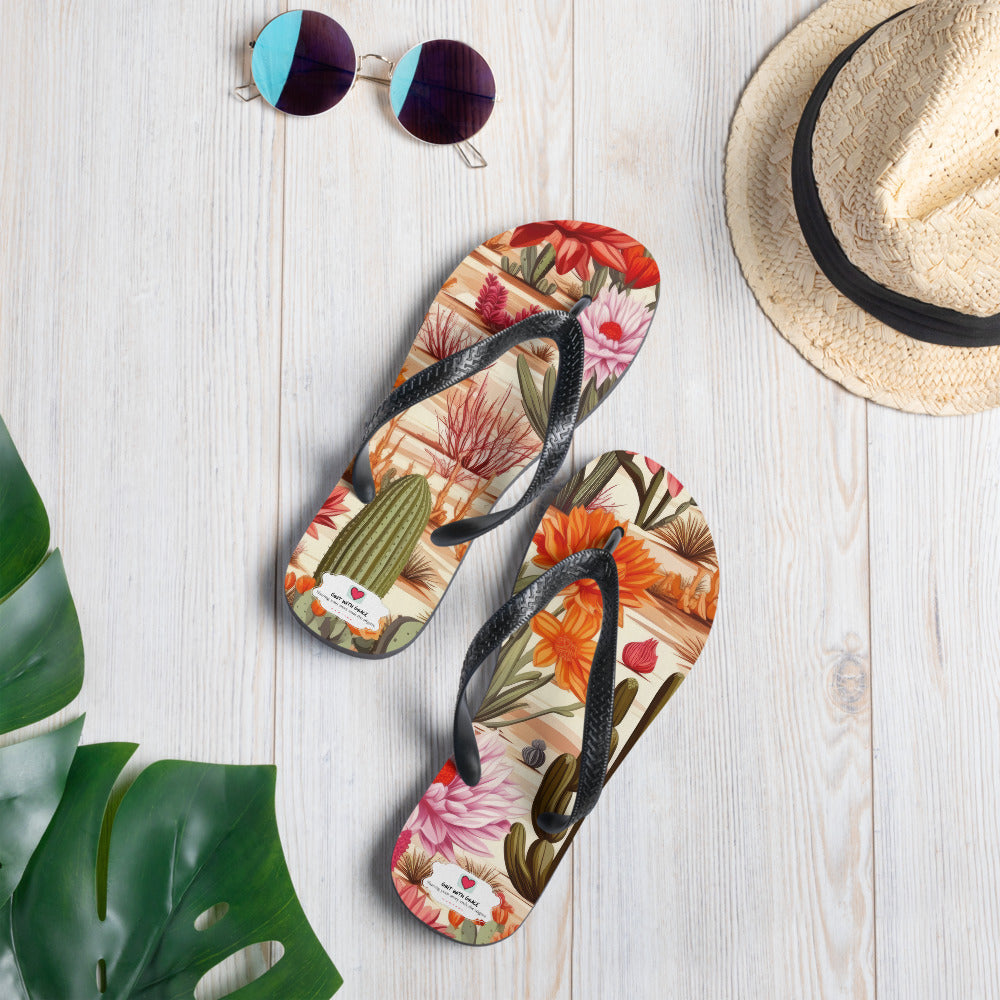 Floral Lover's Botanical Beach Slip On Flip Flops