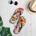 Floral Lover's Botanical Beach Slip On Flip Flops