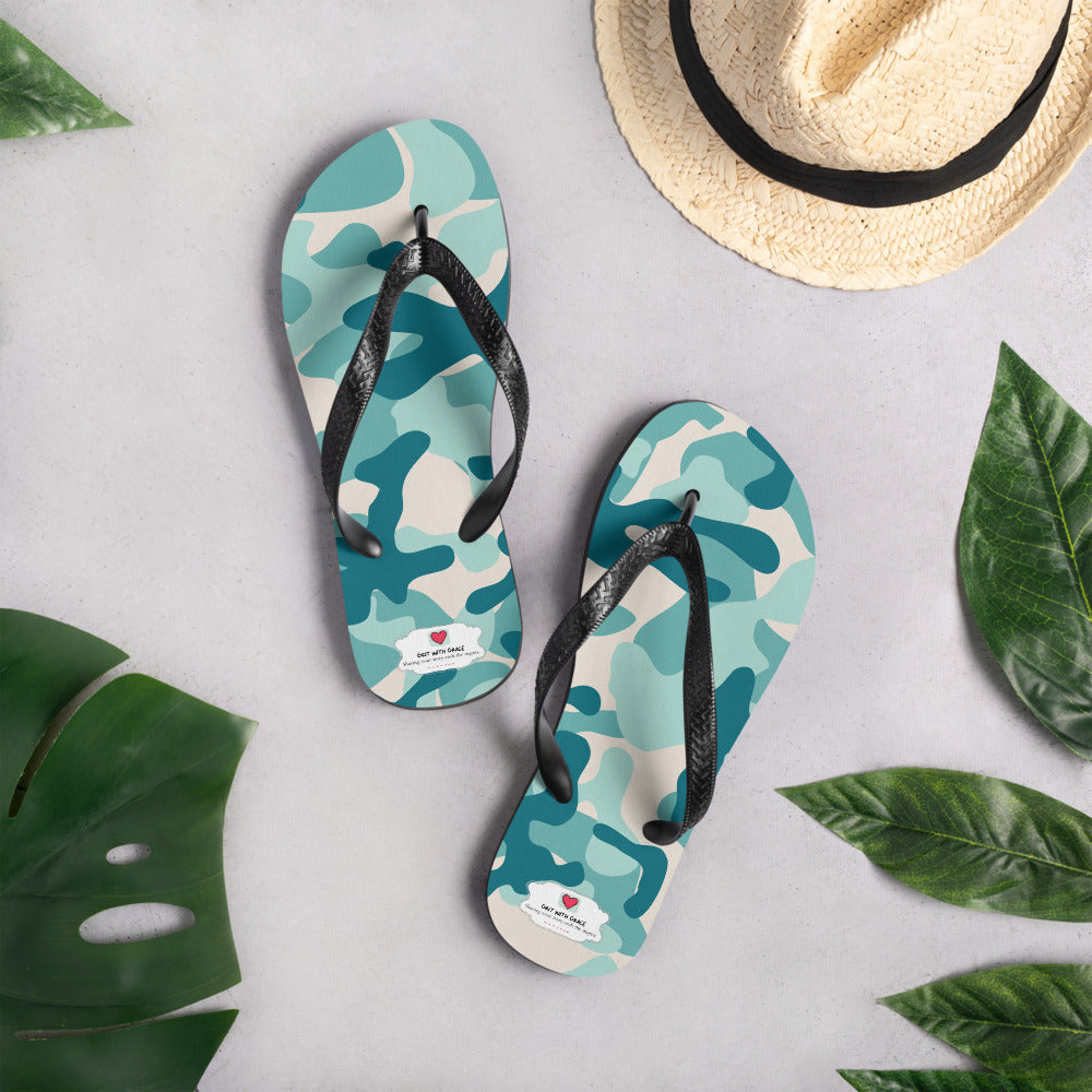 Army Enthusiast Camouflage Flip Flops
