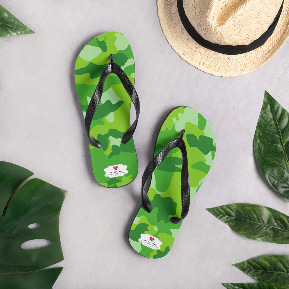 Army Enthusiast Camouflage Flip Flops