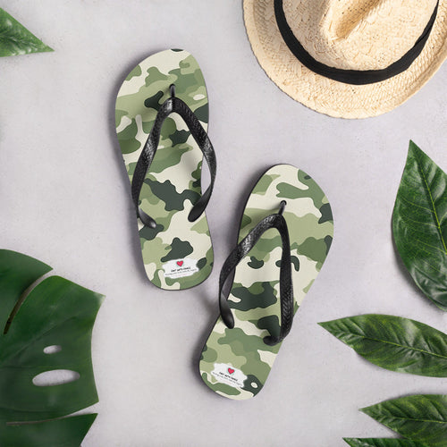 Army Enthusiast Camouflage Flip Flops