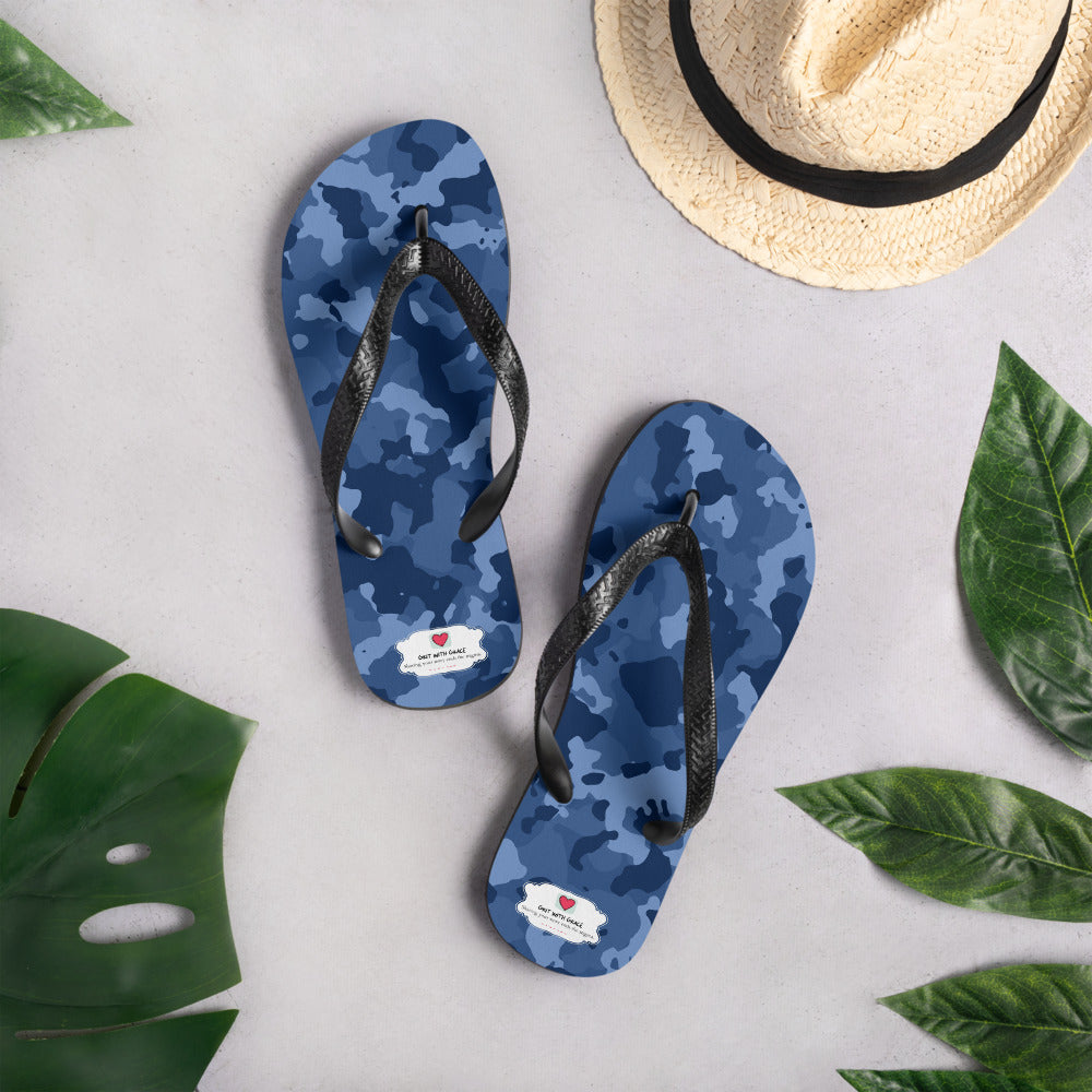 Army Enthusiast Camouflage Flip Flops